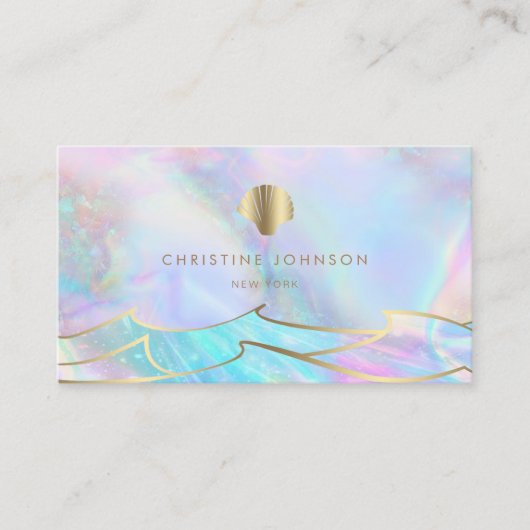 Design des Muschellogos Visitenkarte (Vorderseite)