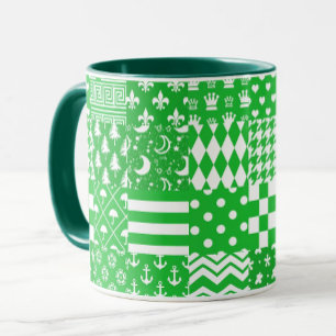 Design des Musters für die Muster in grün-weiß gem Tasse