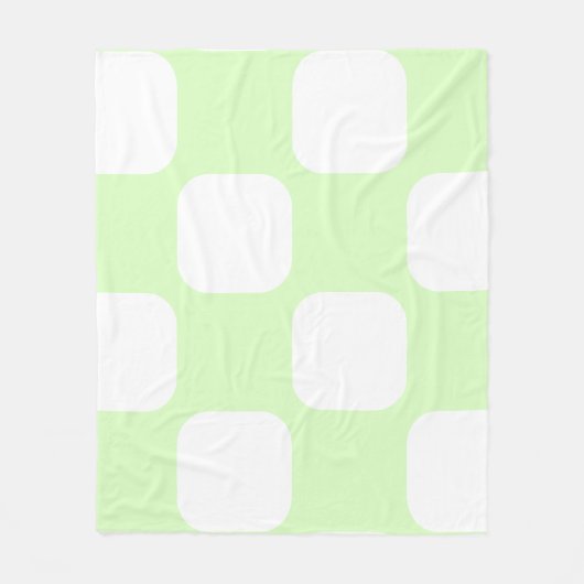Design des Musters "Lime Green Pastel" und "White Fleecedecke (Vorderseite)
