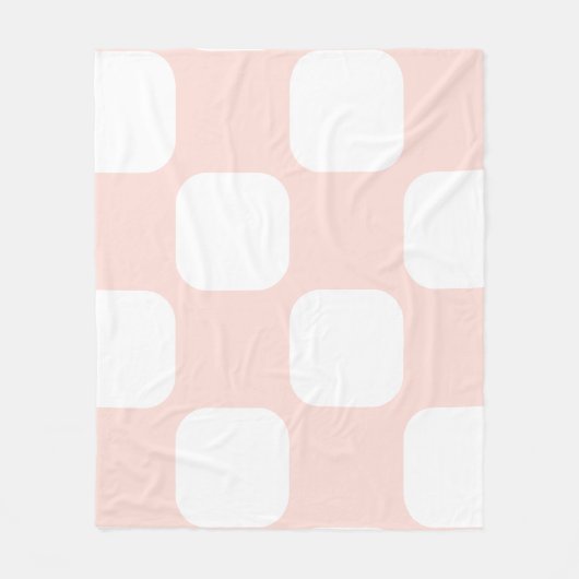 Design des Musters "Soft Pastel Pink & White Squir Fleecedecke (Vorderseite)