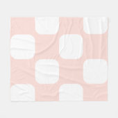 Design des Musters "Soft Pastel Pink & White Squir Fleecedecke (Vorderseite (Horizontal))