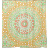 Design des Musters "Summer Yellow" und "Green Mand Duschvorhang (Vorderseite)