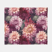 Design des Musters "Wasserfarbe Rosa Dahlia" Fleecedecke (Vorderseite (Horizontal))