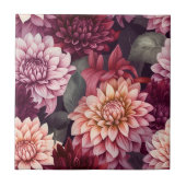Design des Musters "Wasserfarbe Rosa Dahlia" Fliese (Vorderseite)