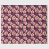 Design des Musters "Wasserfarbe Rosa Dahlia" Geschenkpapier (Flach)