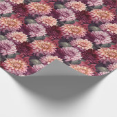 Design des Musters "Wasserfarbe Rosa Dahlia" Geschenkpapier (Ecke)