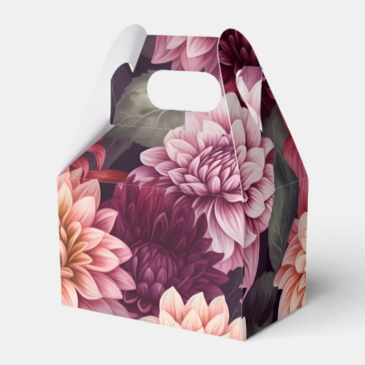 Design des Musters "Wasserfarbe Rosa Dahlia" Geschenkschachtel (Rückseite)