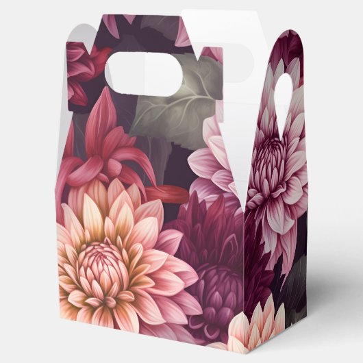 Design des Musters "Wasserfarbe Rosa Dahlia" Geschenkschachtel (Geöffnet)