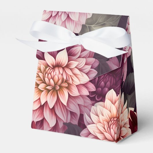 Design des Musters "Wasserfarbe Rosa Dahlia" Geschenkschachtel (Vorderseite)
