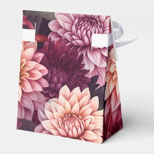 Design des Musters "Wasserfarbe Rosa Dahlia" Geschenkschachtel (Rückseite)