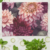 Design des Musters "Wasserfarbe Rosa Dahlia" Geschirrtuch (Gefaltet)