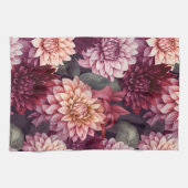 Design des Musters "Wasserfarbe Rosa Dahlia" Geschirrtuch (Horizontal)