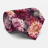 Design des Musters "Wasserfarbe Rosa Dahlia" Krawatte (Gerollt)