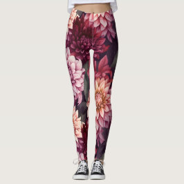 Design des Musters "Wasserfarbe Rosa Dahlia" Leggings