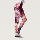 Design des Musters "Wasserfarbe Rosa Dahlia" Leggings (Rechts)