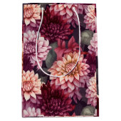 Design des Musters "Wasserfarbe Rosa Dahlia" Mittlere Geschenktüte (Vorderseite)
