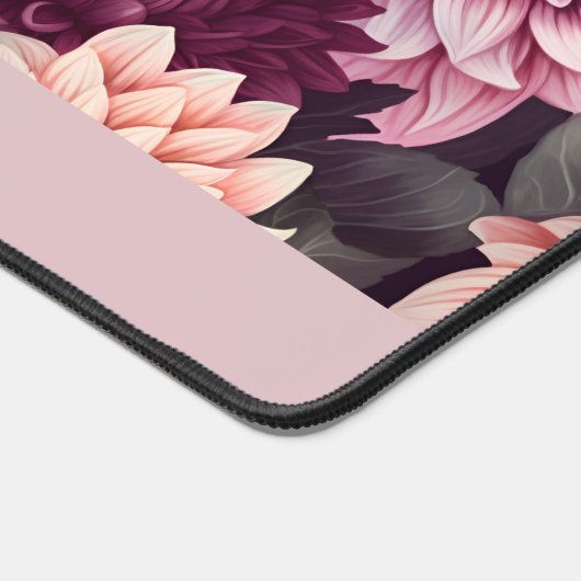 Design des Musters "Wasserfarbe Rosa Dahlia" Schreibtischunterlage (Ecke)