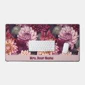 Design des Musters "Wasserfarbe Rosa Dahlia" Schreibtischunterlage (Tastatur & Maus)