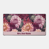 Design des Musters "Wasserfarbe Rosa Dahlia" Schreibtischunterlage (Vorderseite)