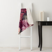 Design des Musters "Wasserfarbe Rosa Dahlia" Sherpadecke (Beispiel)