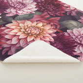 Design des Musters "Wasserfarbe Rosa Dahlia" Sherpadecke (3/4)