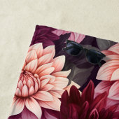 Design des Musters "Wasserfarbe Rosa Dahlia" Strandtuch (Beispiel)
