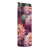 Design des Musters "Wasserfarbe Rosa Dahlia" Thermosbecher (Nach rechts gedreht)