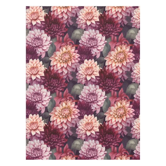 Design des Musters "Wasserfarbe Rosa Dahlia" Tischdecke (Vorderseite)