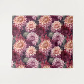 Design des Musters "Wasserfarbe Rosa Dahlia" Wandteppich (Vorderseite (Horizontal))