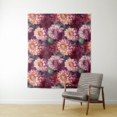 Design des Musters "Wasserfarbe Rosa Dahlia" Wandteppich (Beispiel)