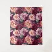 Design des Musters "Wasserfarbe Rosa Dahlia" Wandteppich (Vorderseite)