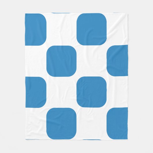 Design des Musters "White & Royal Pastellblau" Fleecedecke (Vorderseite)