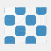 Design des Musters "White & Royal Pastellblau" Fleecedecke (Vorderseite (Horizontal))
