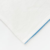 Design des Musters "White & Royal Pastellblau" Fleecedecke (Ecke)