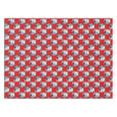 Design des Musters "White Wolf Head" - Rot Tischdecke (Vorderseite (Horizontal))