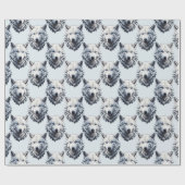 Design des Musters "White Wolf Head" - Weiß Geschenkpapier (Flach)