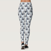Design des Musters "White Wolf Head" - Weiß Leggings (Rückseite)