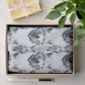 Design des Musters "White Wolf Head" - Weiß Seidenpapier (Geschenk)