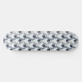 Design des Musters "White Wolf Head" - Weiß Skateboard (Horizontal)