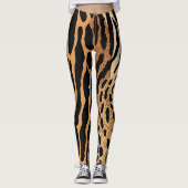 Design des Musters "Wild Animal Gepunktet Assymetr Leggings (Vorderseite)