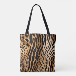 Design des Musters "Wild Animal Gepunktet Assymetr Tasche