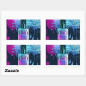 Design des Nageltechnikers bunter Spritzer Rechteckiger Aufkleber (Blatt)