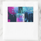 Design des Nageltechnikers bunter Spritzer Rechteckiger Aufkleber (Tasche)