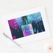 Design des Nageltechnikers bunter Spritzer Rechteckiger Aufkleber (Umschlag)