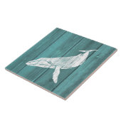 Design des nautischen Blue Weatherboard Humpback W Fliese (Seite)