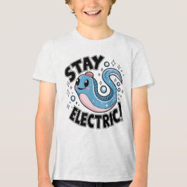 Design des Niedlichen Elektro-Eals bleibe Tri-Blend Shirt