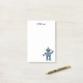 Design des niedlichen Roboters "A Little Note" Post-it Klebezettel (Auf Schreibtisch)