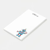 Design des niedlichen Roboters "A Little Note" Post-it Klebezettel (angewinkelt)