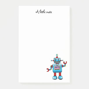 Design des niedlichen Roboters "A Little Note" Post-it Klebezettel