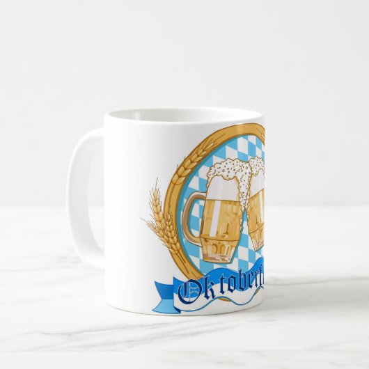 Design des Oktoberfestes mit Bierbrille Kaffeetasse (Vorderseite Links)